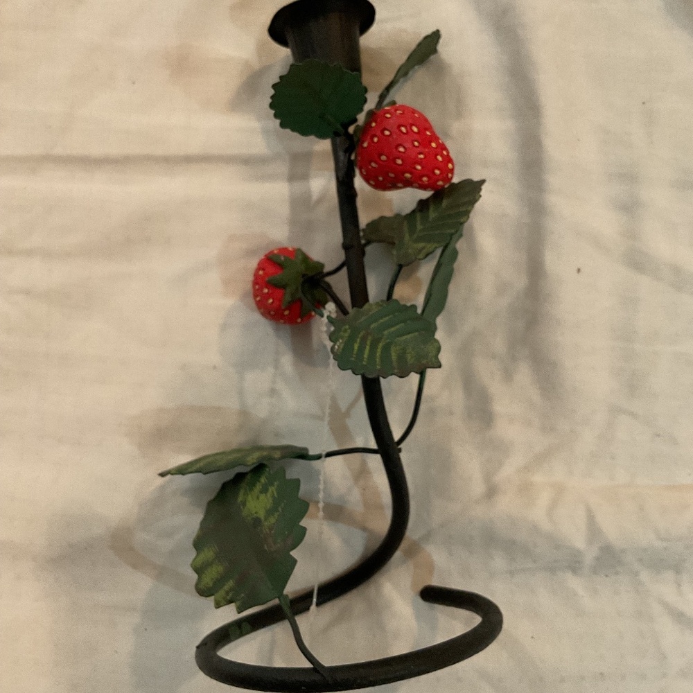 Vintage strawberry candle holder